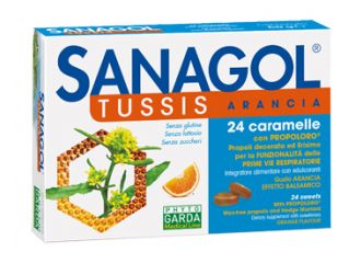 Sanagol tussis arancia 24 caramelle