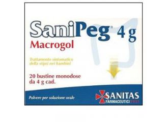 Sanipeg macrogol polvere per soluzione orale 20 bustine 4 g