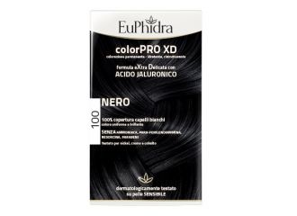 Euphidra colorpro xd 100 nero gel colorante capelli in flacone + attivante + balsamo + guanti