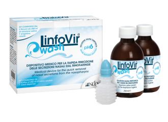 Soluzione per irrigazione nasale linfovir wash 2 flaconi da 250ml
