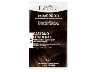 Euphidra colorpro xd 435 castano fondente gel colorante capelli in flacone + attivante + balsamo + guanti