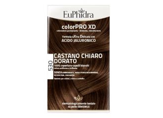 Euphidra colorpro xd 530 castano chiaro dorato gel colorante capelli in flacone + attivante + balsamo + guanti