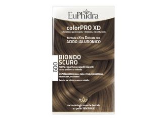 Euphidra colorpro xd 600 biondo scuro gel colorante capelli in flacone + attivante + balsamo + guanti