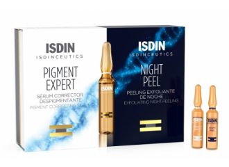 Isdinceutics routine antimacchie isdinceutics pigment expert 10 fiale giorno + isdinceutics night peel 10 fiale notte