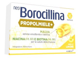 Neoborocillina propolmiele+ miele/limone 16 pastiglie