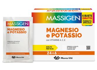 Massigen magnesio potassio 24 bustine + 6 bustine