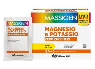 Massigen magnesio potassio zero zucchero 24 bustine + 6 bustine