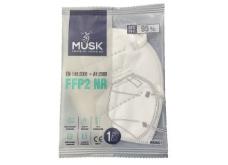 Musk mascherina ffp2 musk021 white 1 pezzo