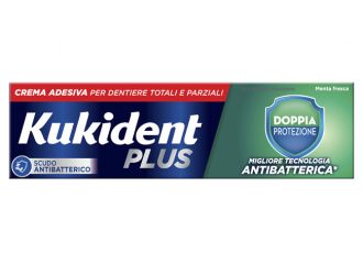 Kukident plus doppia protezione crema adesiva dentiere 40 g