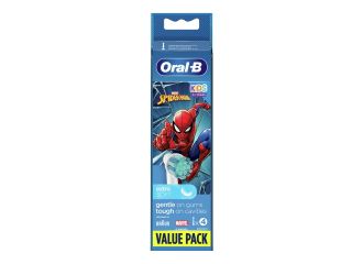 Oralb kids spiderman testine per spazzolino elettrico 4 pezzi