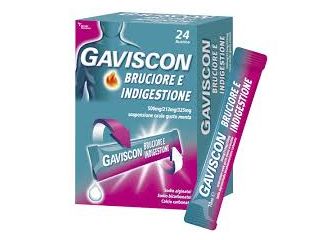 Gaviscon bruciore e indigestione 500mg/213mg/325mg sospensione orale gusto menta