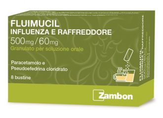 Fluimucil influenza e raffreddore 500 mg/ 60 mg granulato per soluzione orale