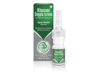 Rinazina doppia azione 0,5 mg/ml + 0,6 mg/ml spray nasale, soluzione