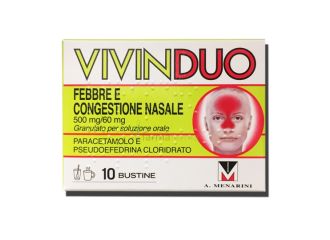 Vivinduo febbre e congestione nasale 500 mg/60 mg granulato per soluzione orale