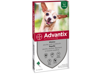 Advantix spot on*soluz 4 pipette 0,4 ml 40 mg + 200 mg canifino a 4 kg