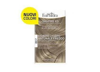 Euphidra colorpro xd 807 biondo chiaro naturale f colore + attivante + balsamo + cuffia + guanti