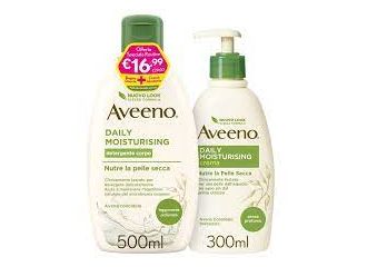 Aveeno bundle bagno doccia 500 ml + aveeno crema idratante 300 ml