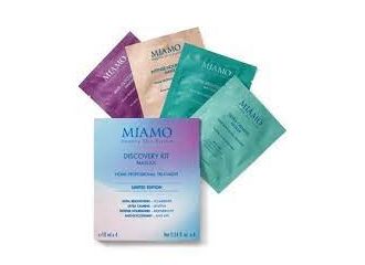 Miamo discovery box 1 longevity plus intense nourishing masque 10 ml + 1 anti glycoxidant masque 10 ml + 1 ultra calming masque 10 ml + 1 ultra brightening masque 10 ml