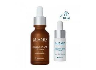 Miamo cofanetto 2024 plump&hydra 1 rughe di disidratazione hyaluronic acid lh serum 30 ml + 1 essential lipids 10 ml