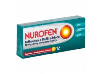 Nurofen influenza e raffreddore 200 mg + 30 mg 12 compresse rivestite