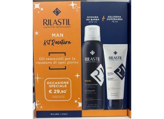 Rilastil cofanetto man 1 rilastil man gel dopobarba 75 ml + 1 rilastil man gelcrema contorno occhi 15 ml